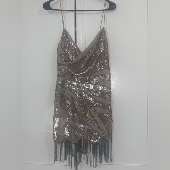 ASOS Metallic Sequin Mini Dress, missing - Picture 5 of 8